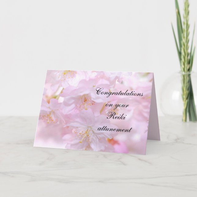 Carte Félicitations pour votre reconnaissance Reiki (Devant)