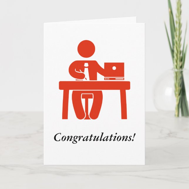 Carte Félicitations/Promotion de l'emploi (Devant)