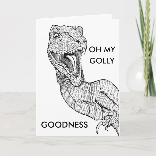 Carte Félicitations Raptor (Devant)