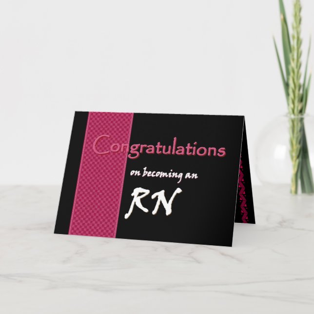 Carte Félicitations RN - Nom personnalisé Nouveau diplôm (Devant)