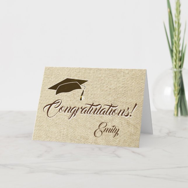 Carte Félicitations Rustic Graduation (Devant)