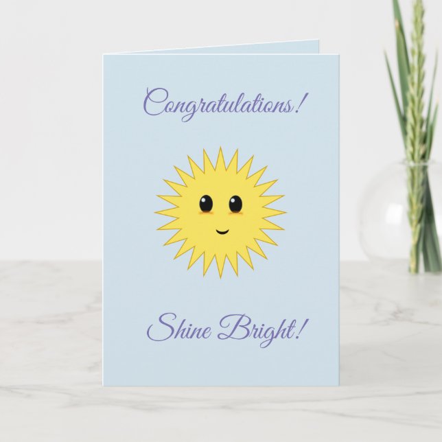 Carte Félicitations Shine Bright (Devant)