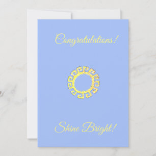 Carte Félicitations Shine Bright pour le bleu clair