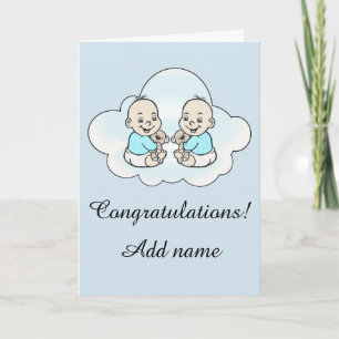 Carte Félicitations sur la naissance de vos jumeaux