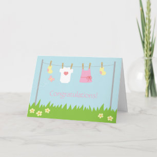 Carte Félicitations sur la naissance du bébé