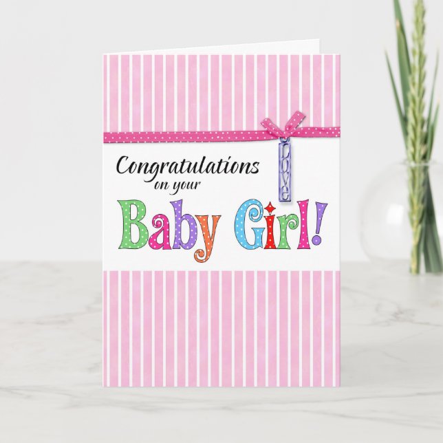 Carte félicitations sur votre nouveau bébé (Devant)