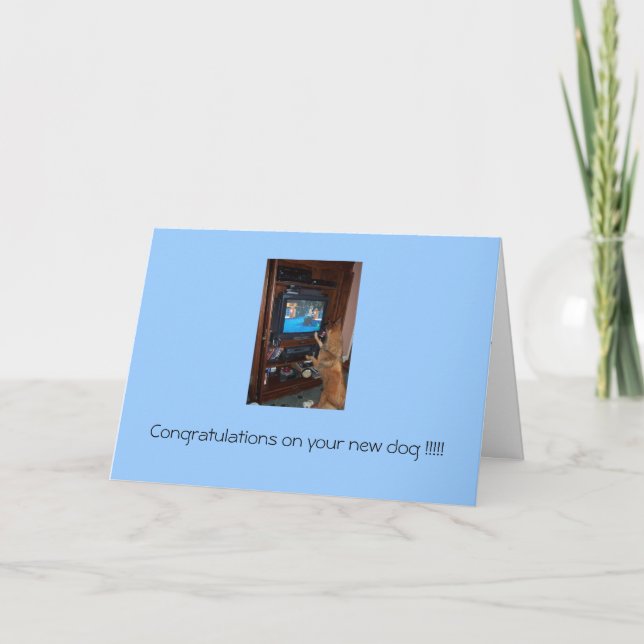 Carte Félicitations sur votre nouveau chien ! ! ! (Devant)