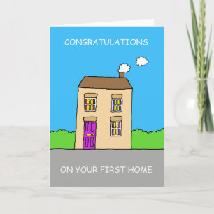 Carte Félicitations sur votre premier à la maison