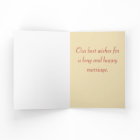 Félicitations totalement rétros de mariage