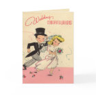 Félicitations totalement rétros de mariage