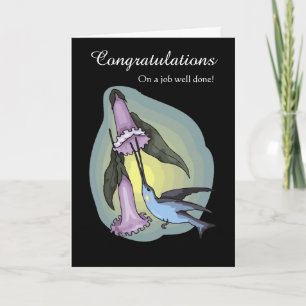 Carte Félicitations / Travail bien fait - Colibri