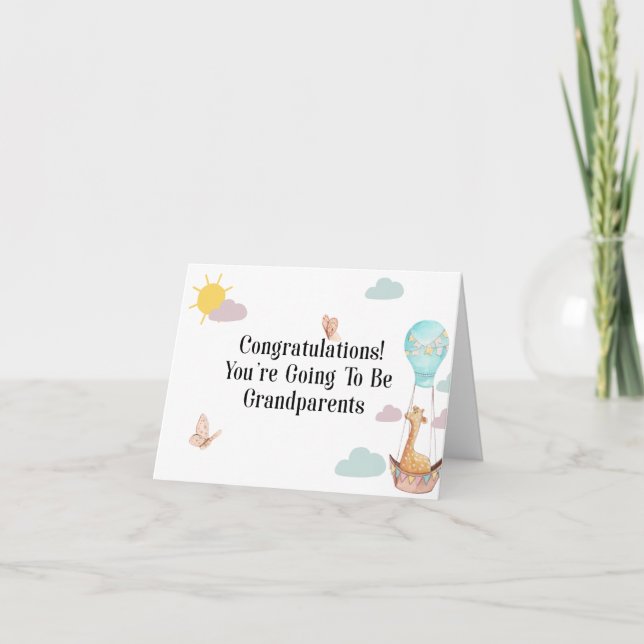 Carte Félicitations, tu vas devenir grand-parents (Devant)