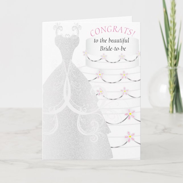 Carte Félicitations, une mariée ravissante (Devant)