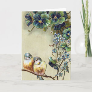Carte Félicitations Vintages Birds