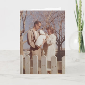 Carte Félicitations vintages pour bébé