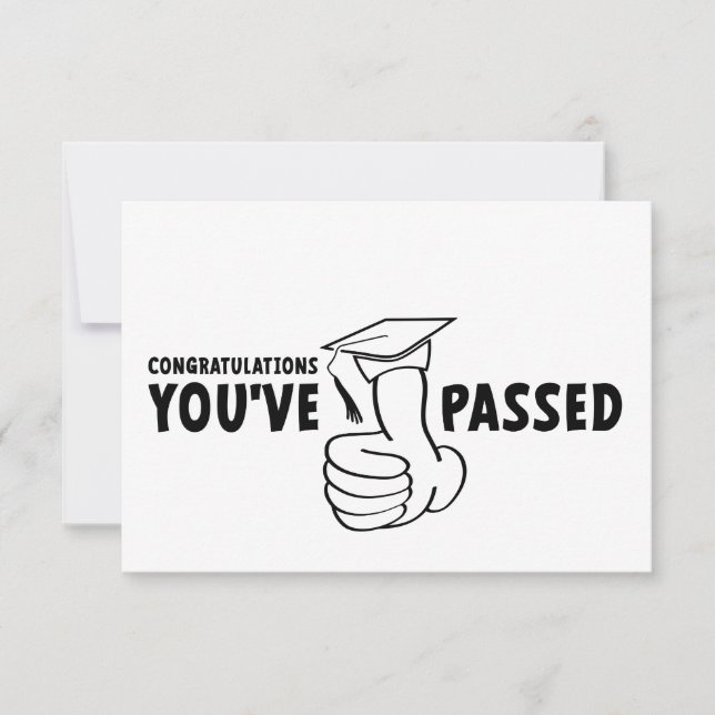 Carte Félicitations, vous avez réussi, vous êtes diplômé (Devant)