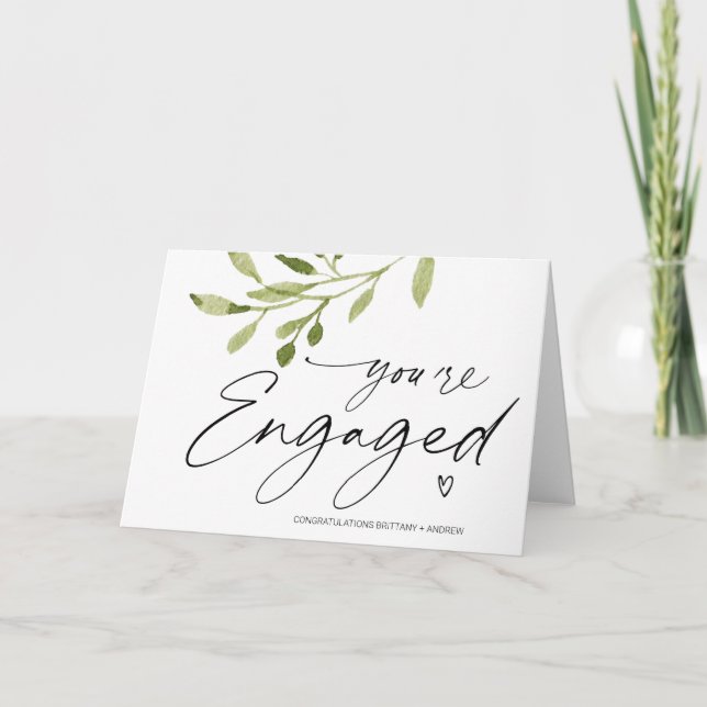 Carte Félicitations Vous êtes Engagé Futur M & Mme (Devant)
