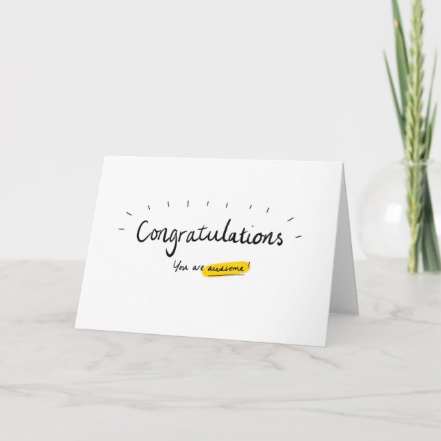 Carte Félicitations, vous êtes génial ! (Devant)