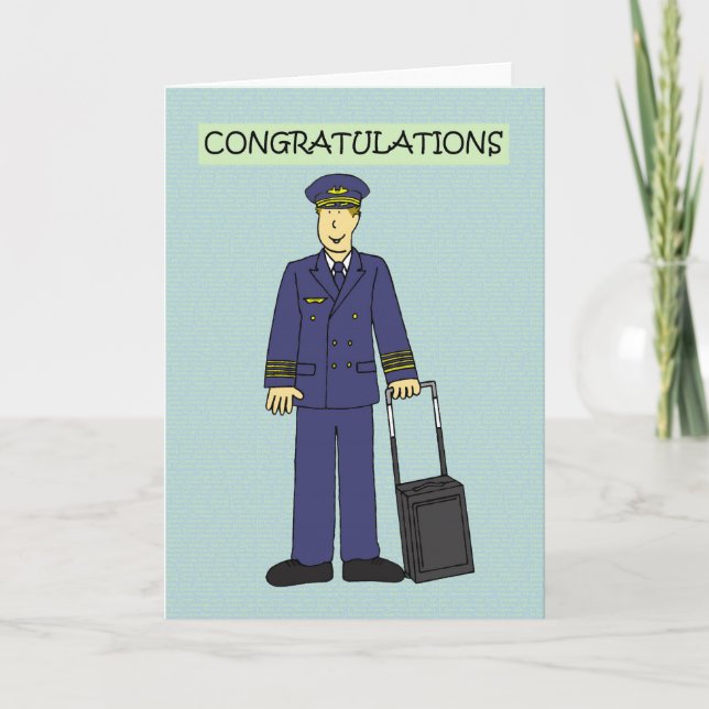 Carte Félicitations Vous êtes pilote (Devant)