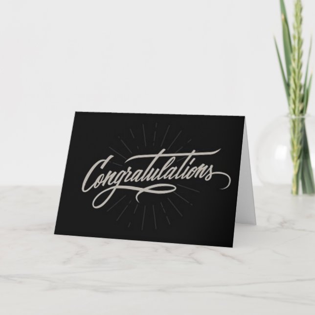 CARTE **FÉLICITATIONS** VOUS MÉRITEZ LE MEILLEUR (Devant)