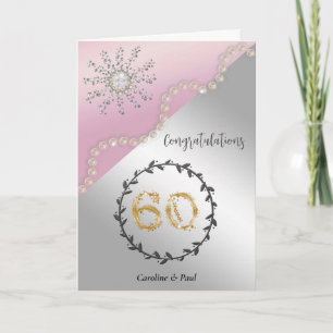 Carte Félicitez les amis pour le 60e anniversaire du Mar