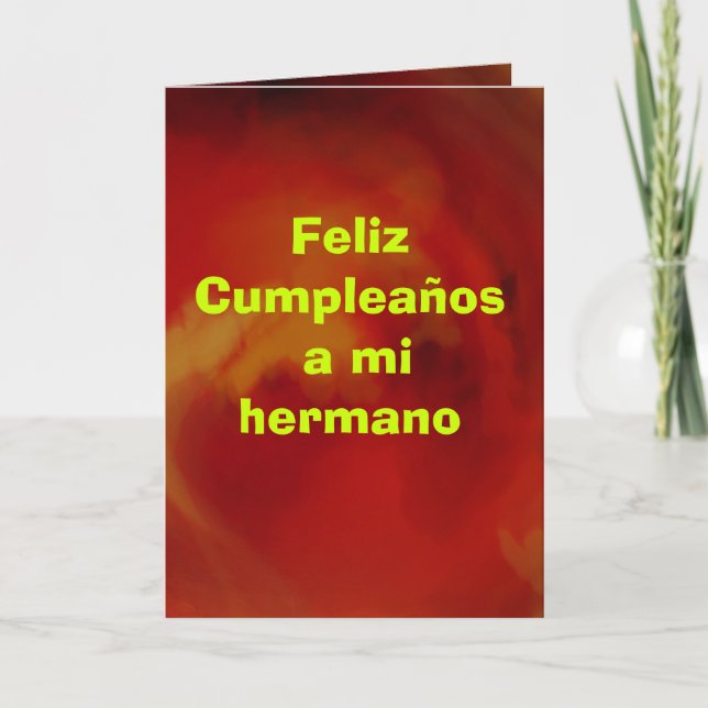 Carte - Feliz Cumpleaños a mi hermano (Devant)