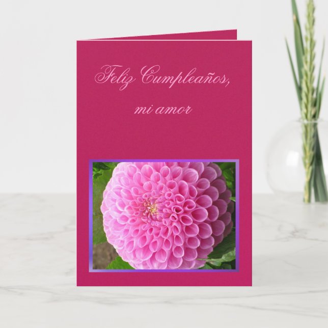 Carte Feliz Cumpleaños, mi amor - Dalia Rosa (Devant)