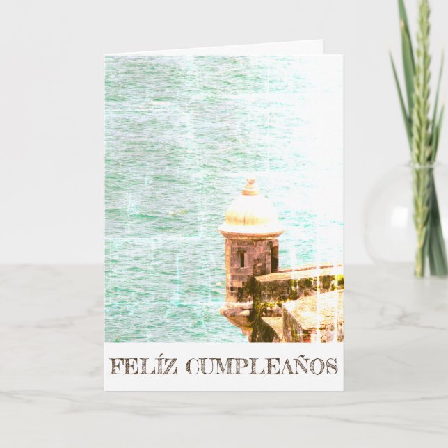 Carte Feliz Cumpleaños Porto Rico (Devant)
