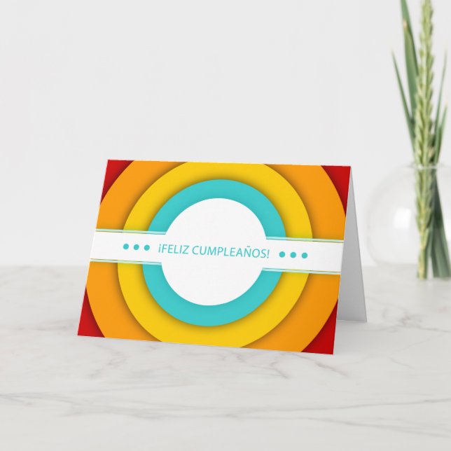 Carte feliz cumpleanos rétro (Devant)