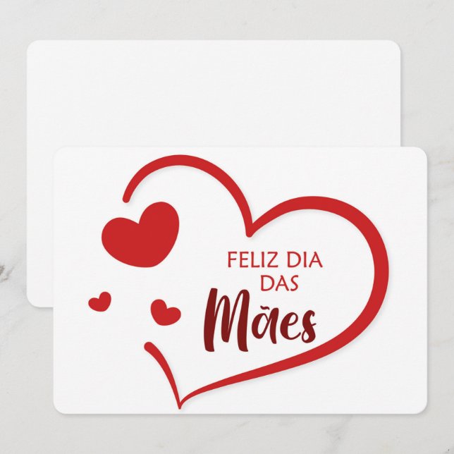 Carte Feliz Dia De La Madre (Devant / Derrière)