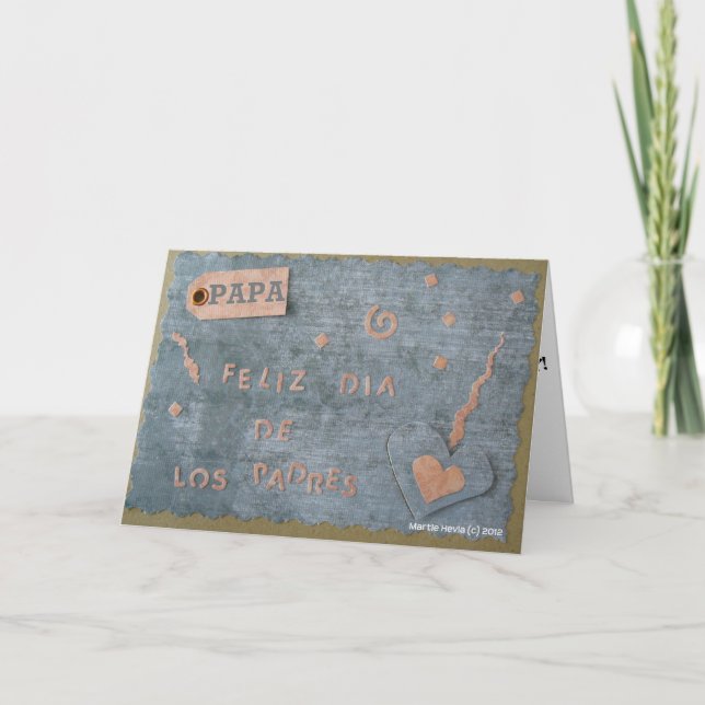 Carte Feliz Dia de Los Padres - papa (personnalisez) (Devant)