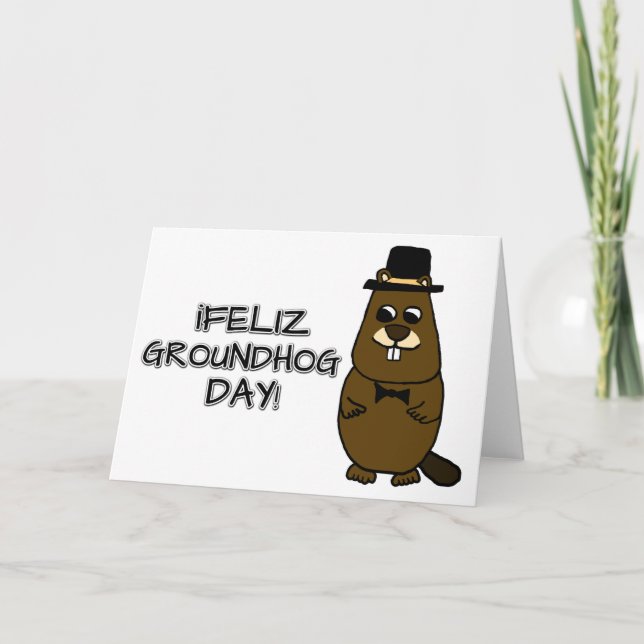 Carte Feliz Jour de la Marmotte ! (Devant)