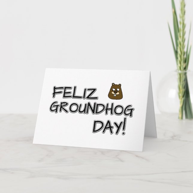 Carte Feliz Jour de la Marmotte ! (Devant)
