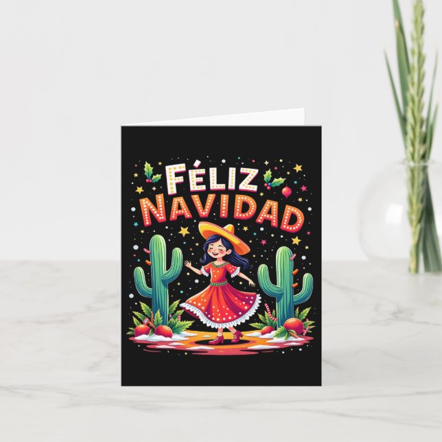 Carte Feliz Navidad 2025 Espagne Mexique Noël Feliz (Devant)