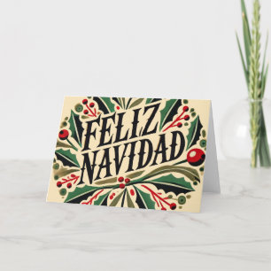 Carte Feliz Navidad Noël espagnol