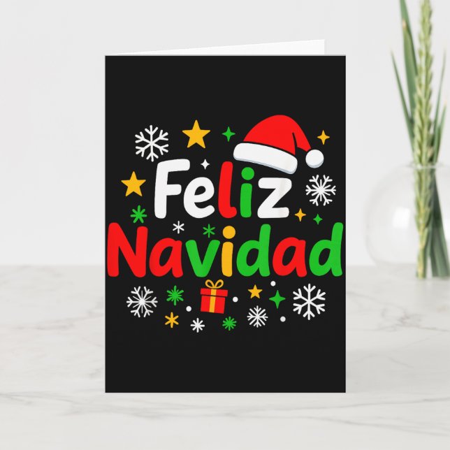 Carte Feliz Navidad Pajamas Shirt, Cute Spanish Mexican  (Devant)