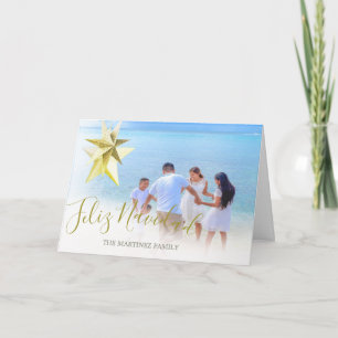 Carte Feliz Navidad Photo de famille Parol espagnol