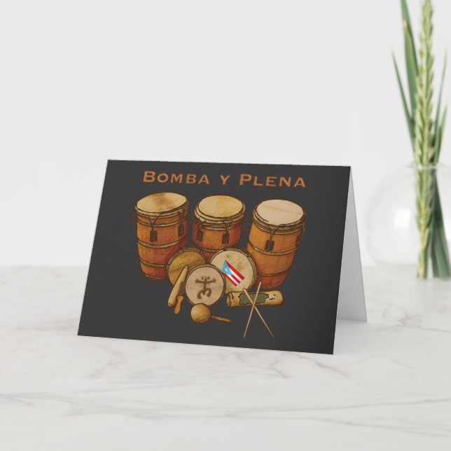 Carte Feliz Navidad Porto Rico Bomba y Plena (Devant)