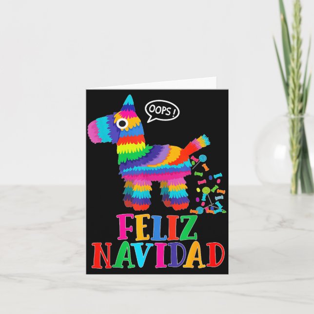 Carte Feliz Navidad Spanish Christmas Funny Mexican Nata (Devant)