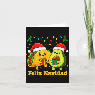 Carte Feliz Navidad Tacos Avocat Noël Mexicain Famille M