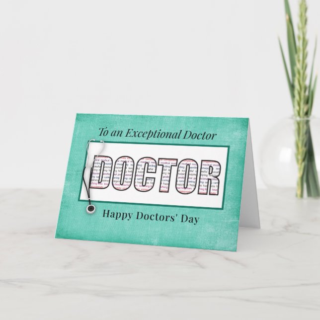 Carte Female Doctors' Day Dedicated Typography (Devant)