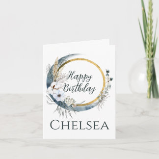 Carte Feminine Boho Moon pour son anniversaire