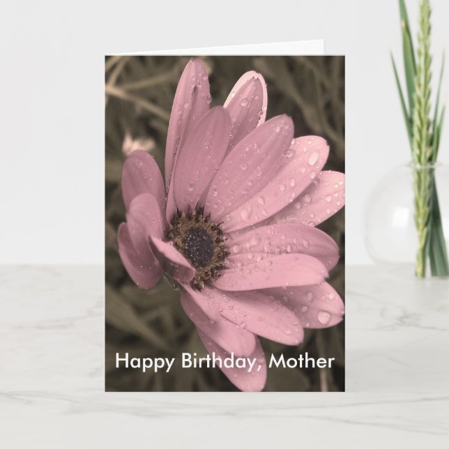 Carte feminine, Joyeux anniversaire, mère (Devant)
