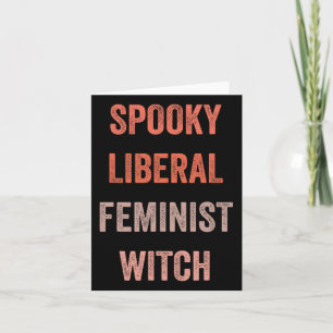 Carte Feminist sorcière libérale Funny coût de la tenue