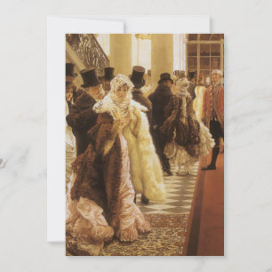 Carte Femme à la Mode par Tissot, Art Victorien Ancien