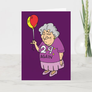 Carte femme anniversaire 29 encore