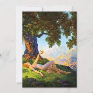 Carte Femme Art Déco vintage Avec Papillon