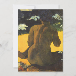 Carte Femme au bord de la mer par Paul Gauguin, Vintage 