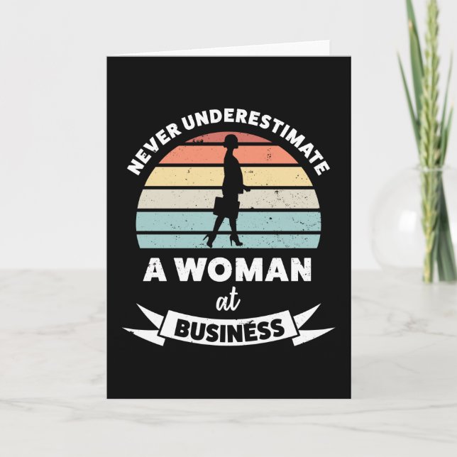 Carte Femme au Business Business Business Femme Cadeau M (Devant)