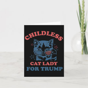 Carte Femme Au Chat Sans Enfant Pour Trump Élection Drôl